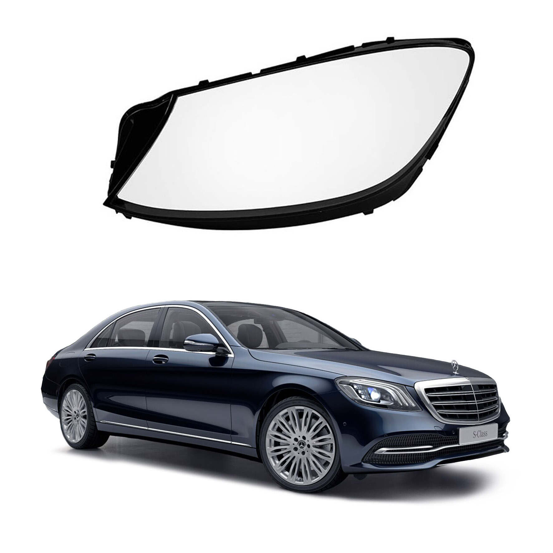 Ляво стъкло за фар Mercedes-Benz S-Class W222 Facelift (2018-2020)