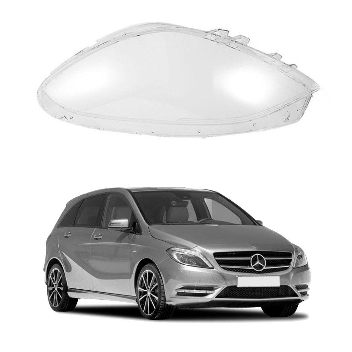 Дясно стъкло за фар на Mercedes-Benz B class W246 (12-15)