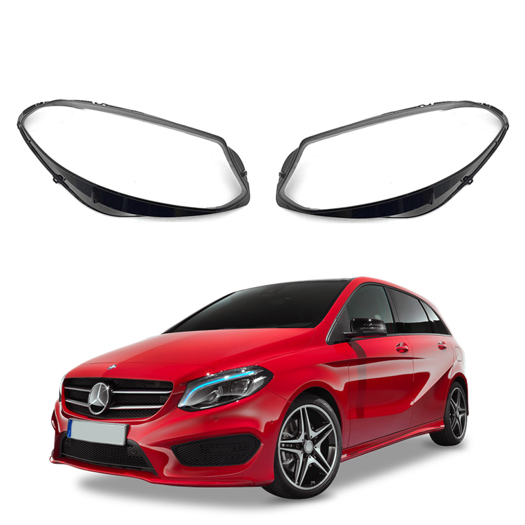 Комплект стъкла за фарове на Mercedes-Benz B class W246 (16-19), ляво 