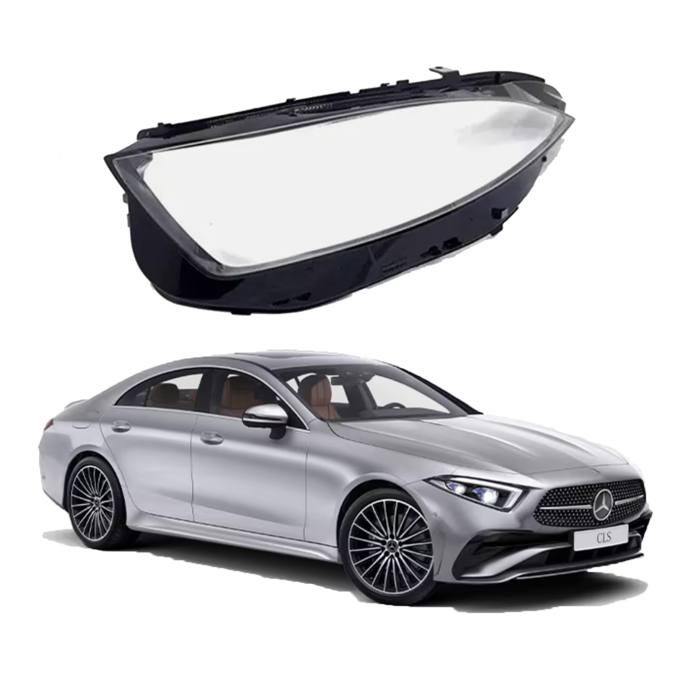 Ляво стъкло за фар на Mercedes-Benz CLS W257 (18-21)