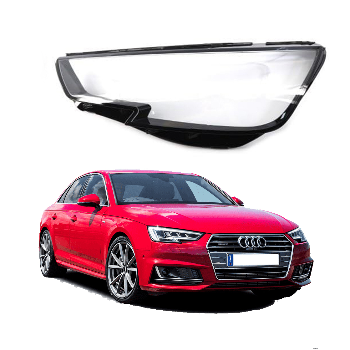 Ляво стъкло за фар на Audi A4 B9 (16-18)