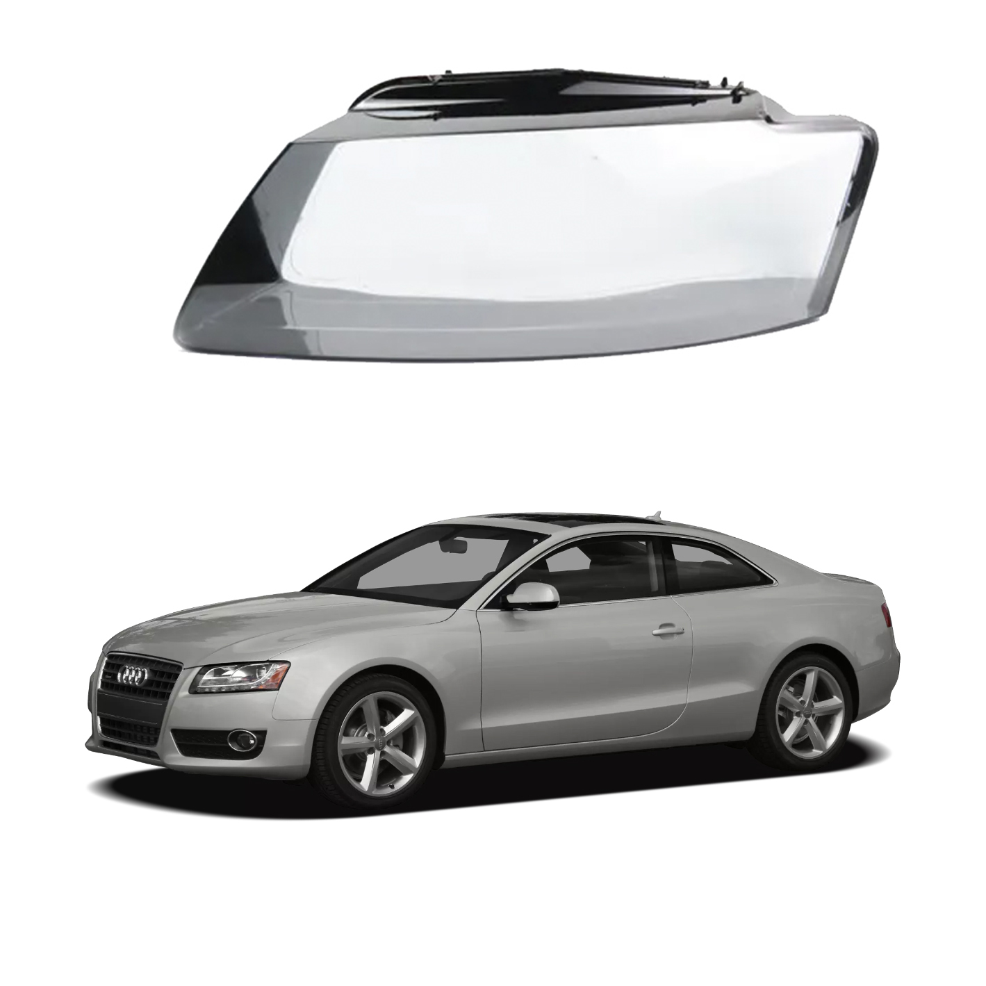 Ляво стъкло за фар на Audi A5 (09-11)