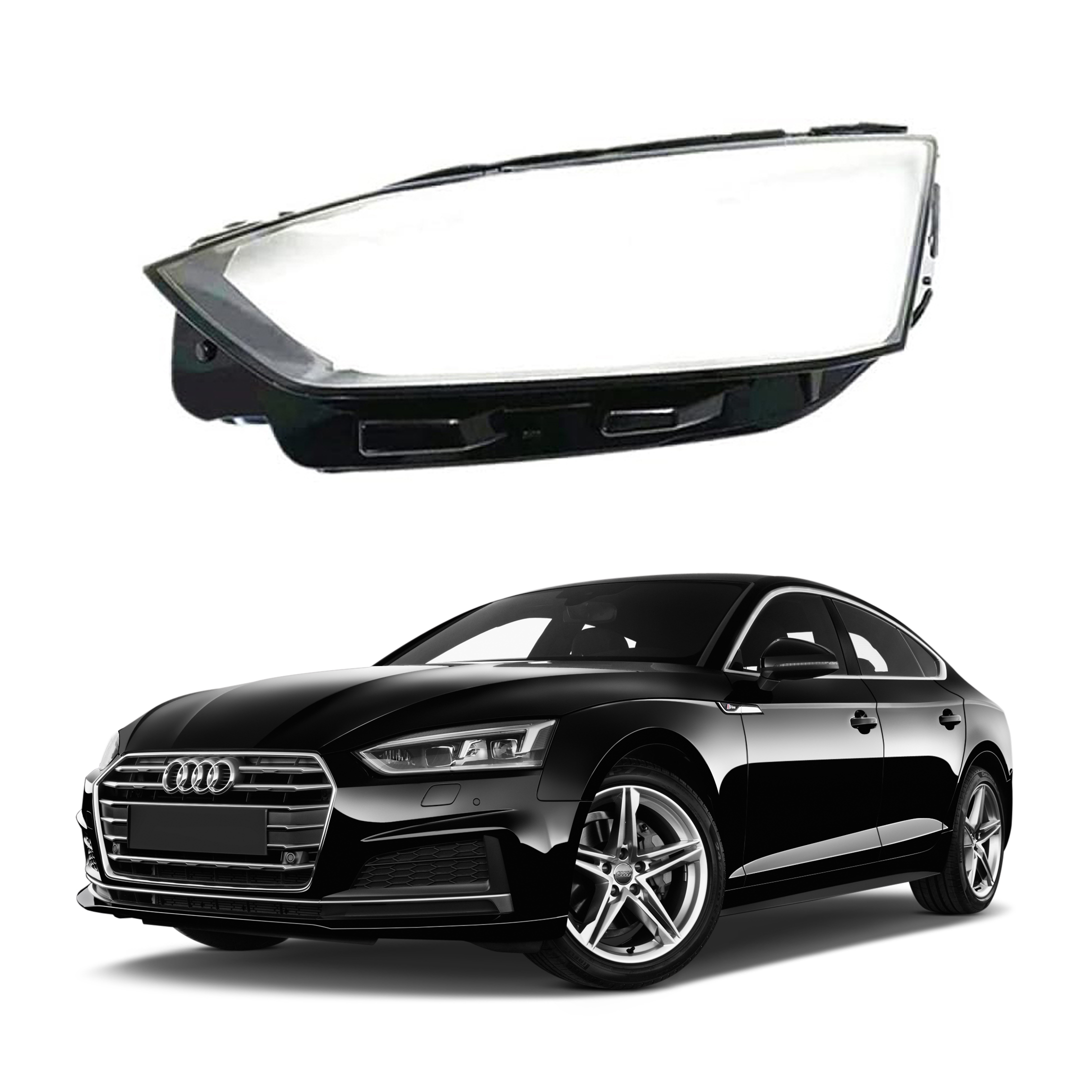 Ляво стъкло за фар Audi A5 B9 (16-19)