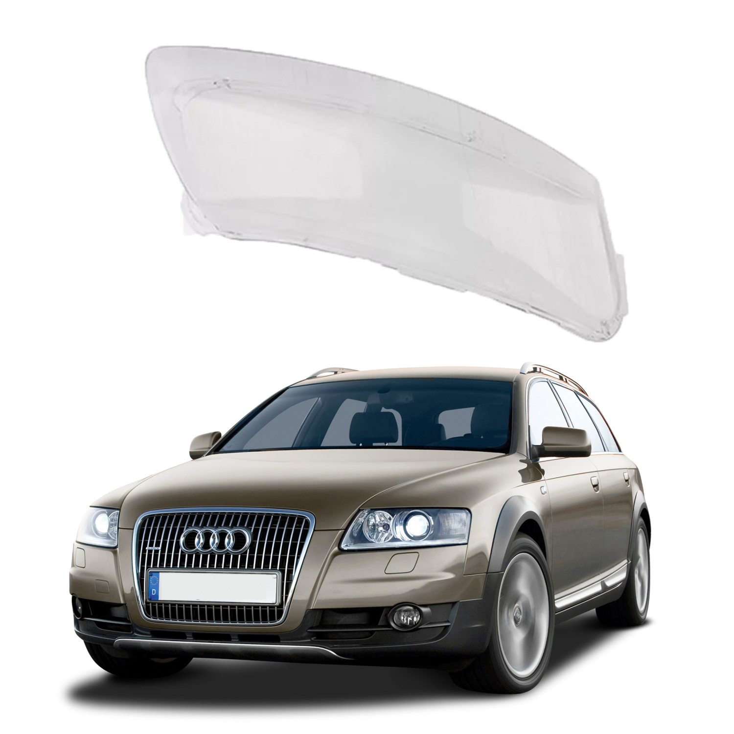 Дясно стъкло за фар Audi A6 C6 (06-11)