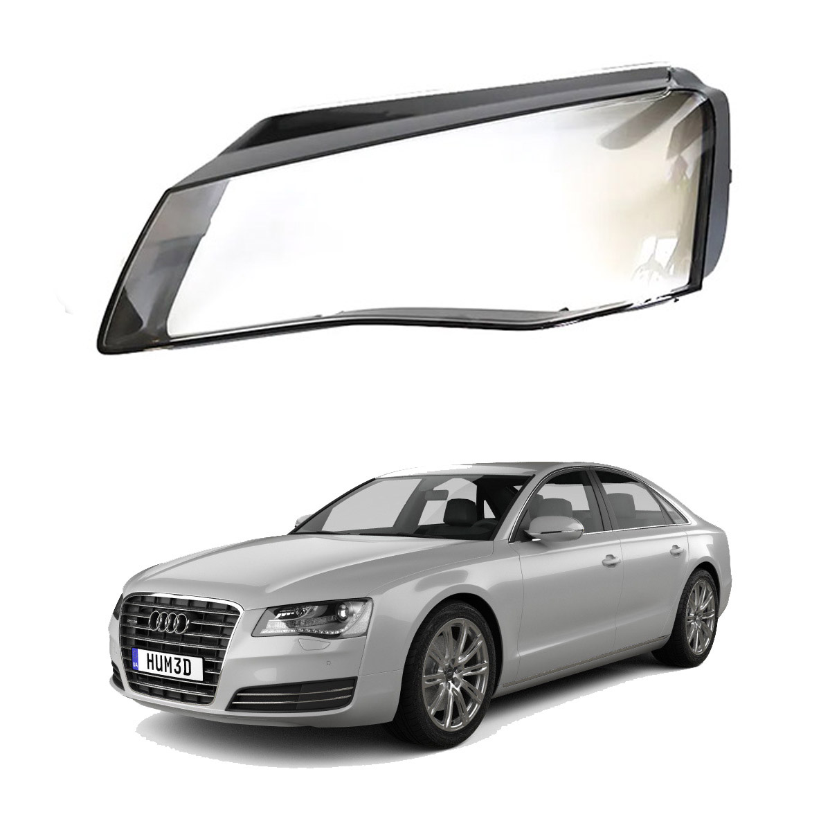 Дясно стъкло за фар Audi A8 D4 (10-13)