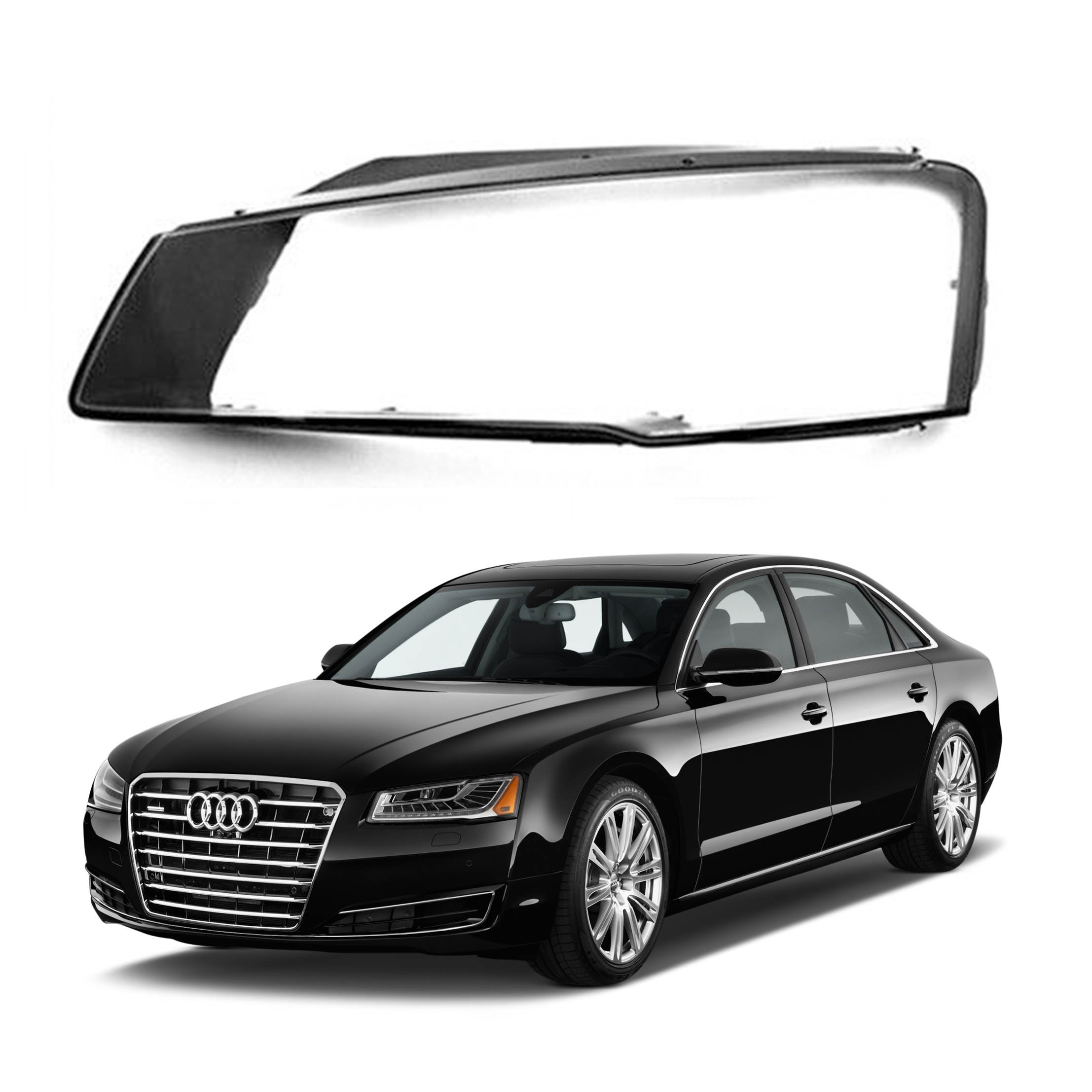 Ляво стъкло за фар Audi A8 D4 Facelift (15-17)