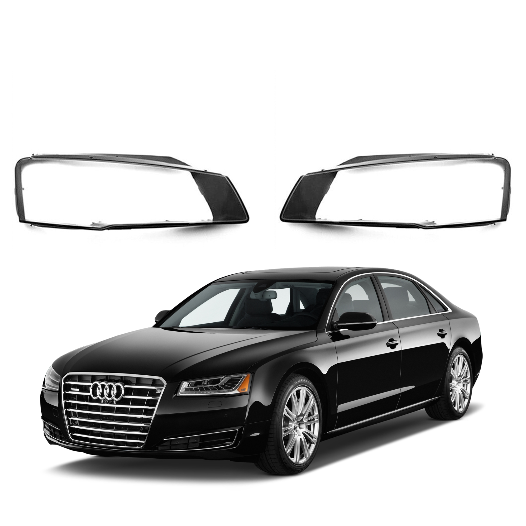 Комплект стъкла за фарове Audi A8 D4 Facelift (15-17), ляво и дясно 