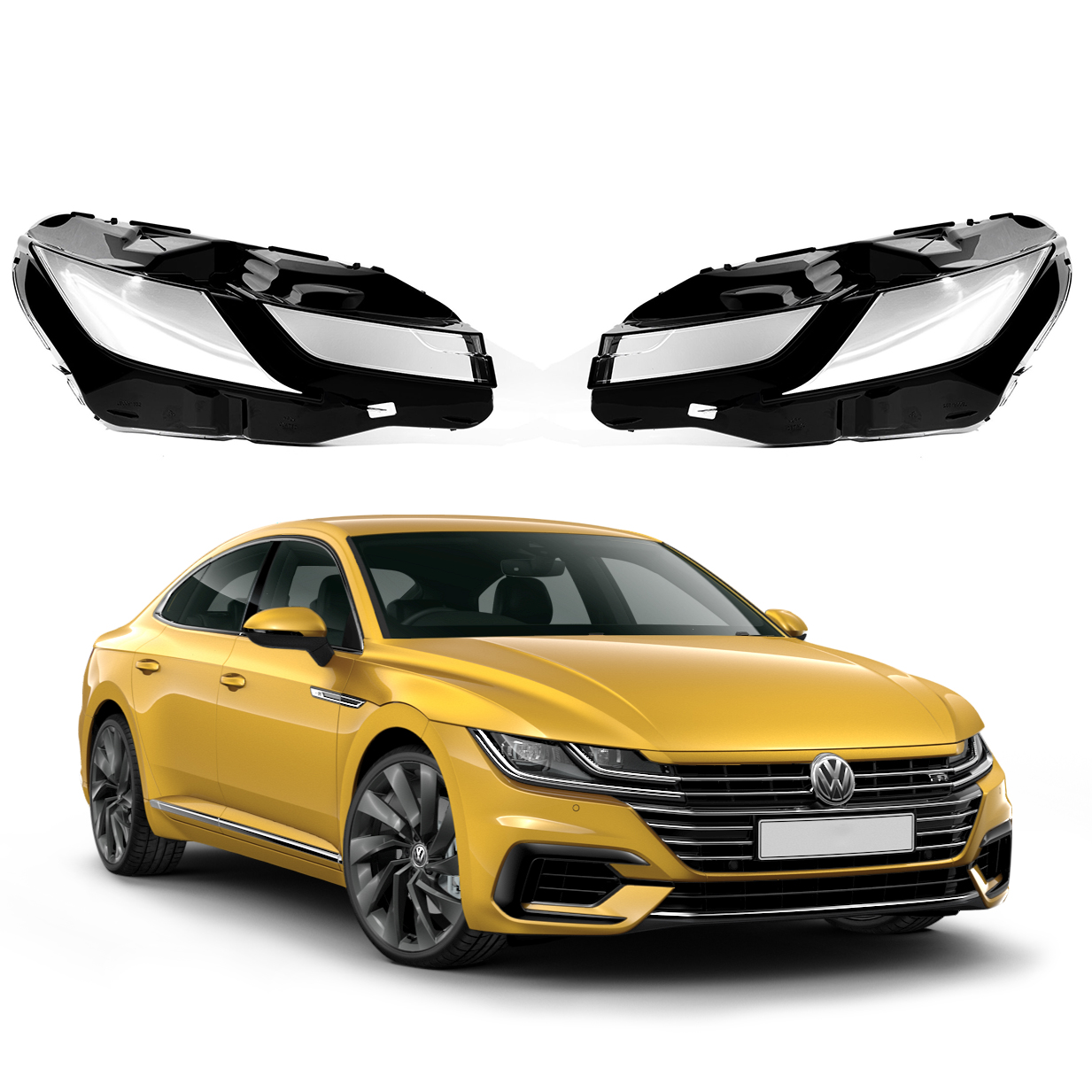 Комплект стъкла за фарове на VW ARTEON 2018-2021, ляво и дясно 