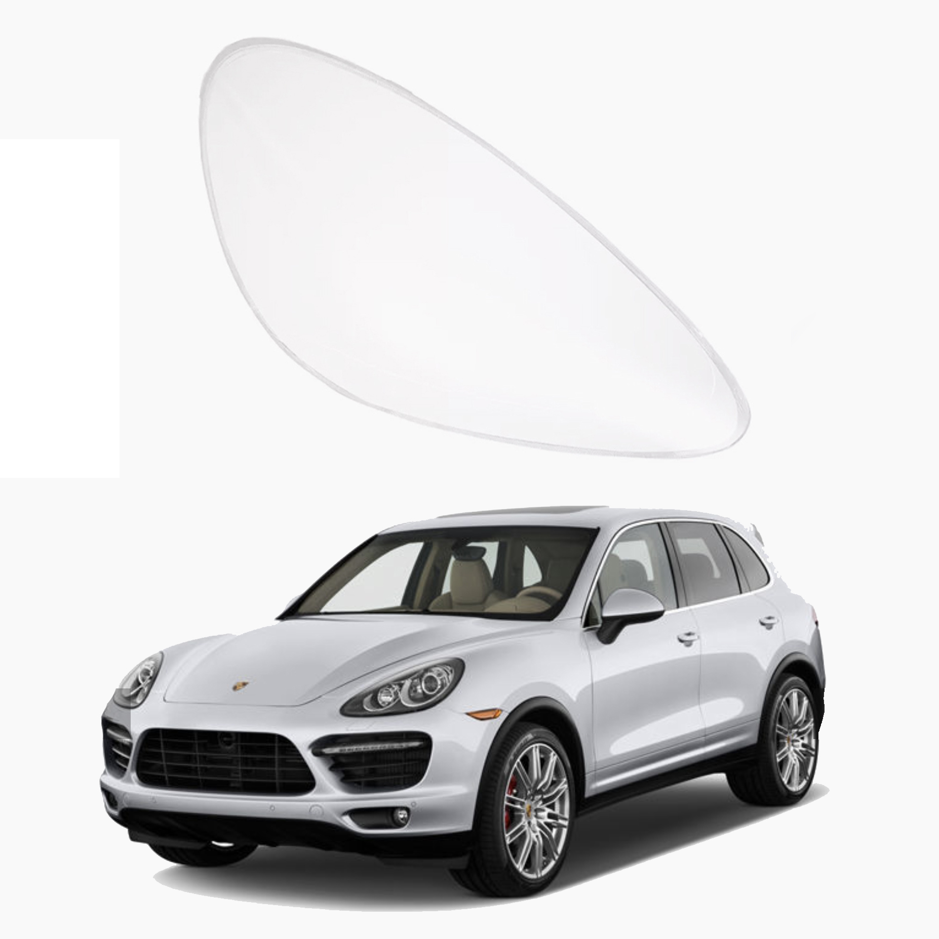 Дясно стъкло за фар за Porsche Cayenne (11-14)