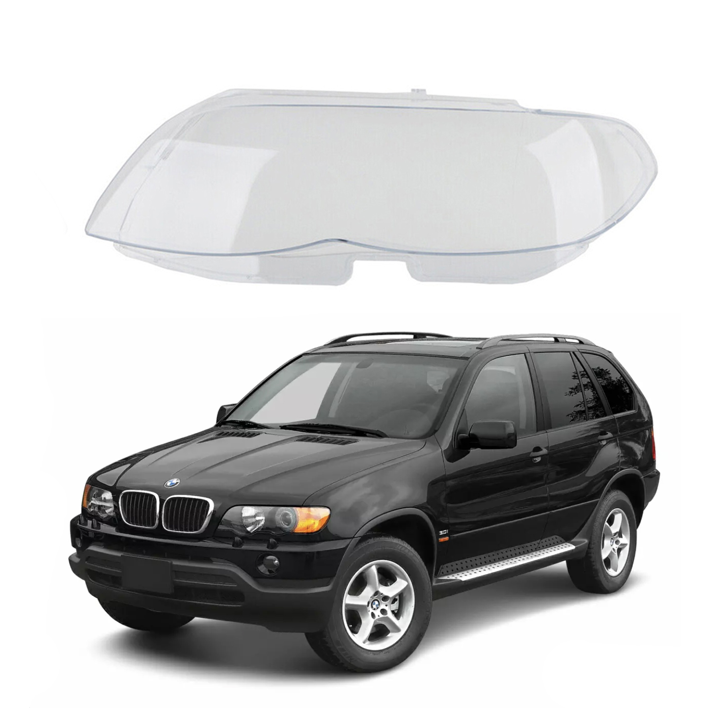 Ляво стъкло за фар на BMW X5 E53 (00-03)