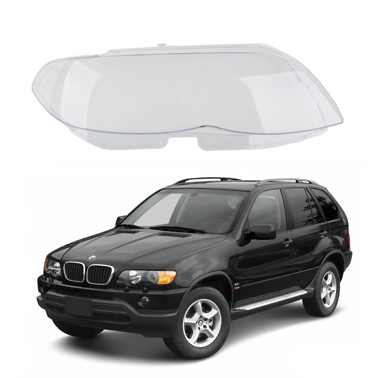 Дясно стъкло за фар на BMW X5 E53 (00-03)