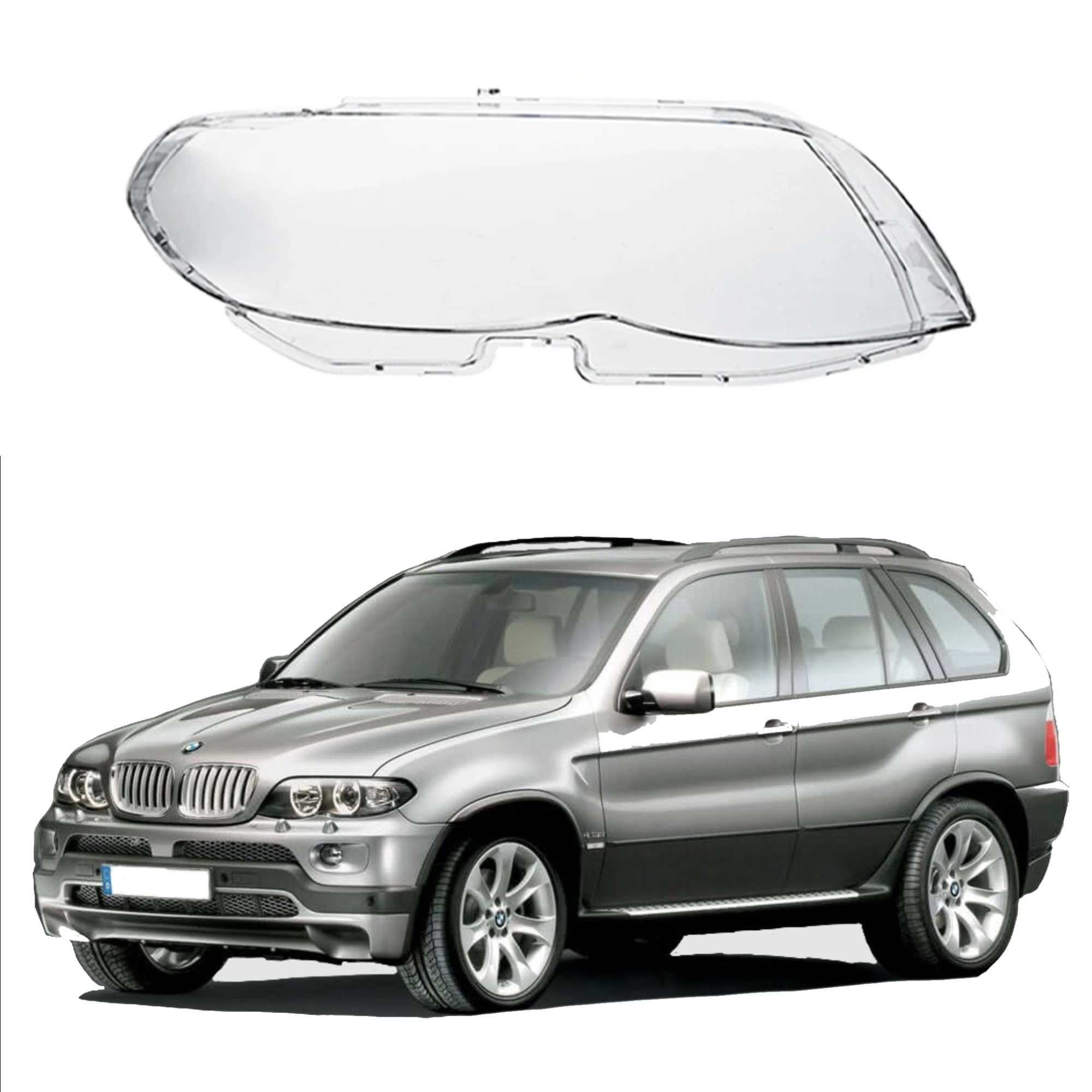 Дясно стъкло за фар на BMW X5 E53 (04-06)