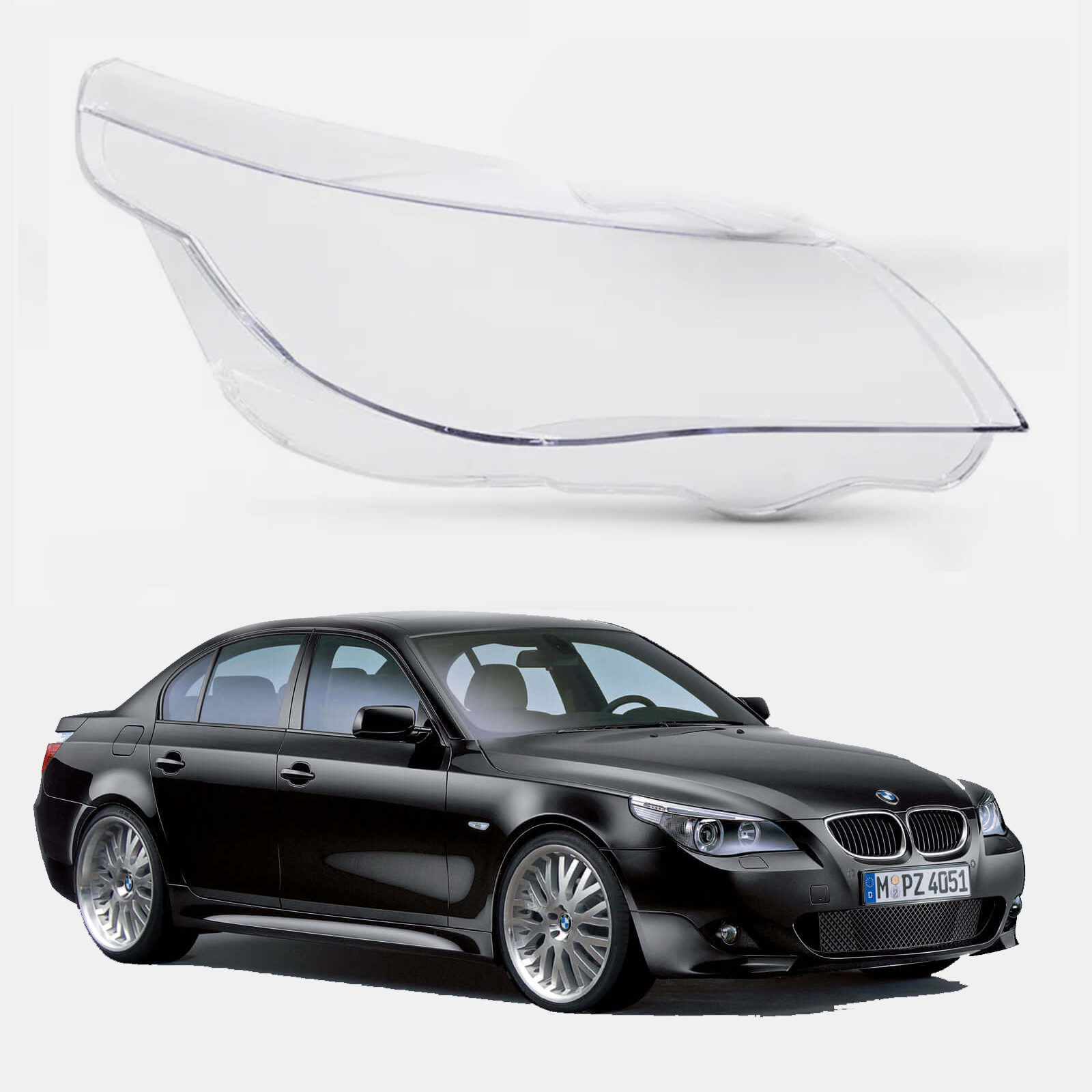 Дясно стъкло / капак за фар за BMW 5 E60 E61, 2003-2010