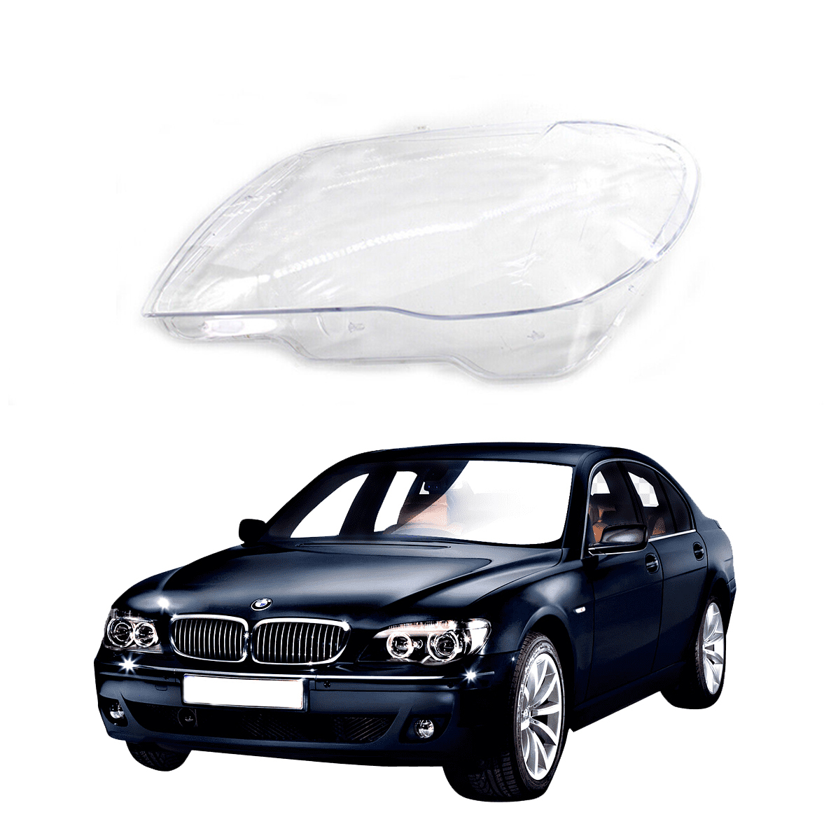 Ляво стъкло за фар за BMW 7 E66 E65 (05-08)