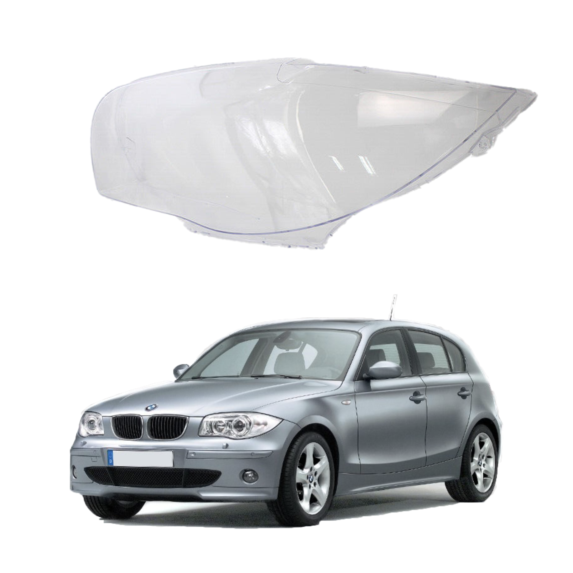 Ляво стъкло за фар за BMW 1 E87 / E82 / E87 / E88 (2003-2011)