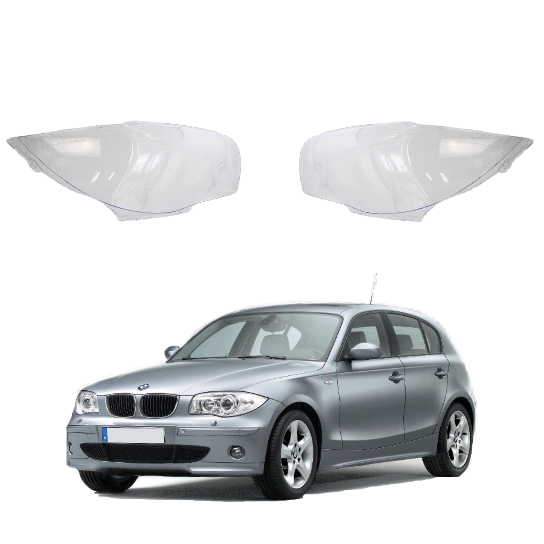 Комплект стъкла за фарове за BMW 1 серия E87 E82 (05-09)
