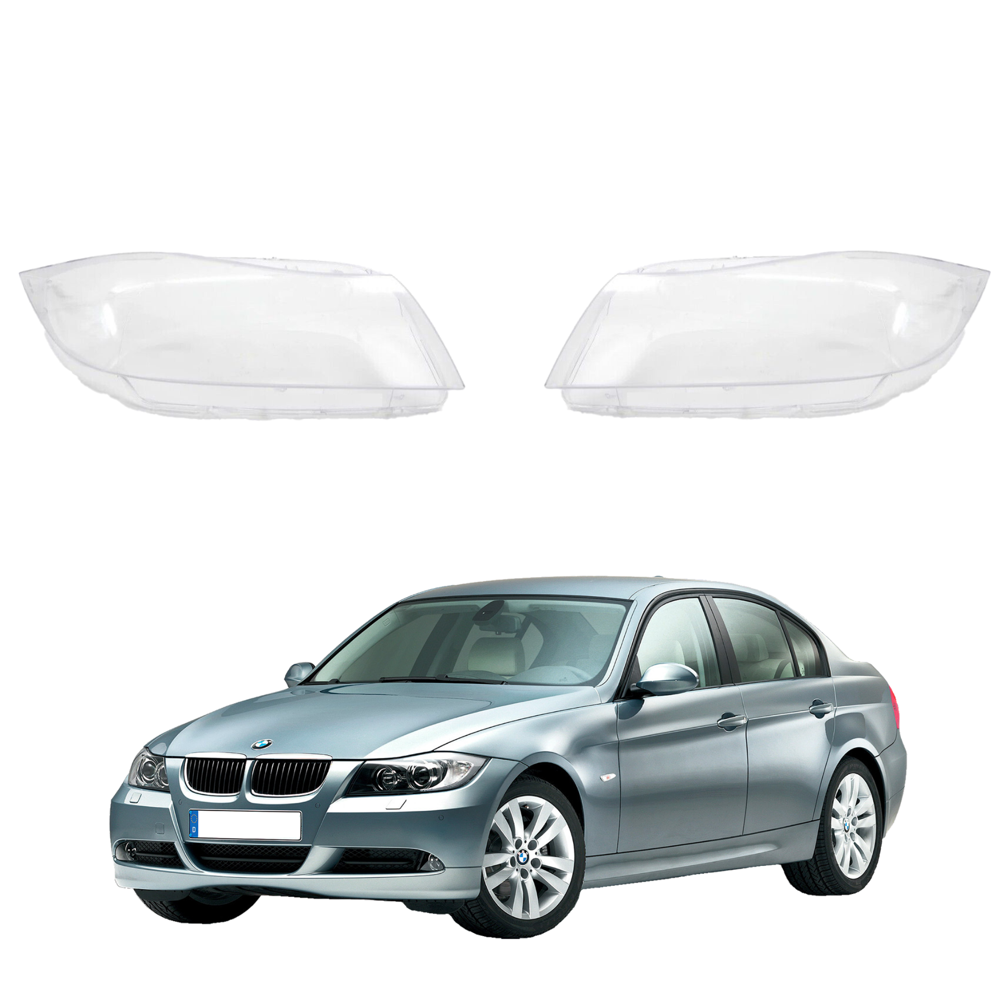 Комплект стъкла / капаци за фарове за BMW 3 Серия E90 E91 XENON (07-12