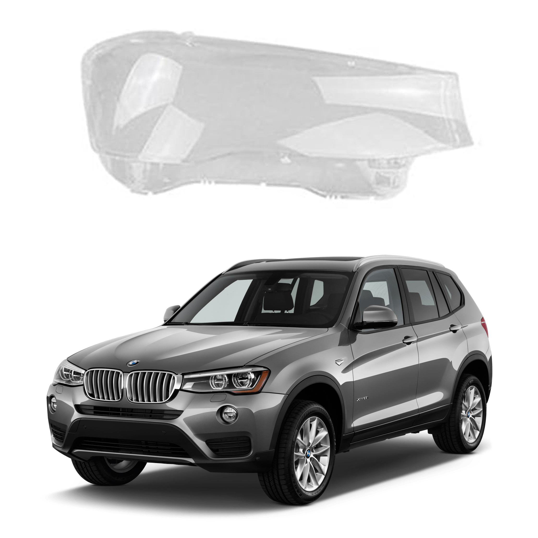 Дясно стъкло / капак за фар за BMW X3 X4 F25 F26, (14-18)