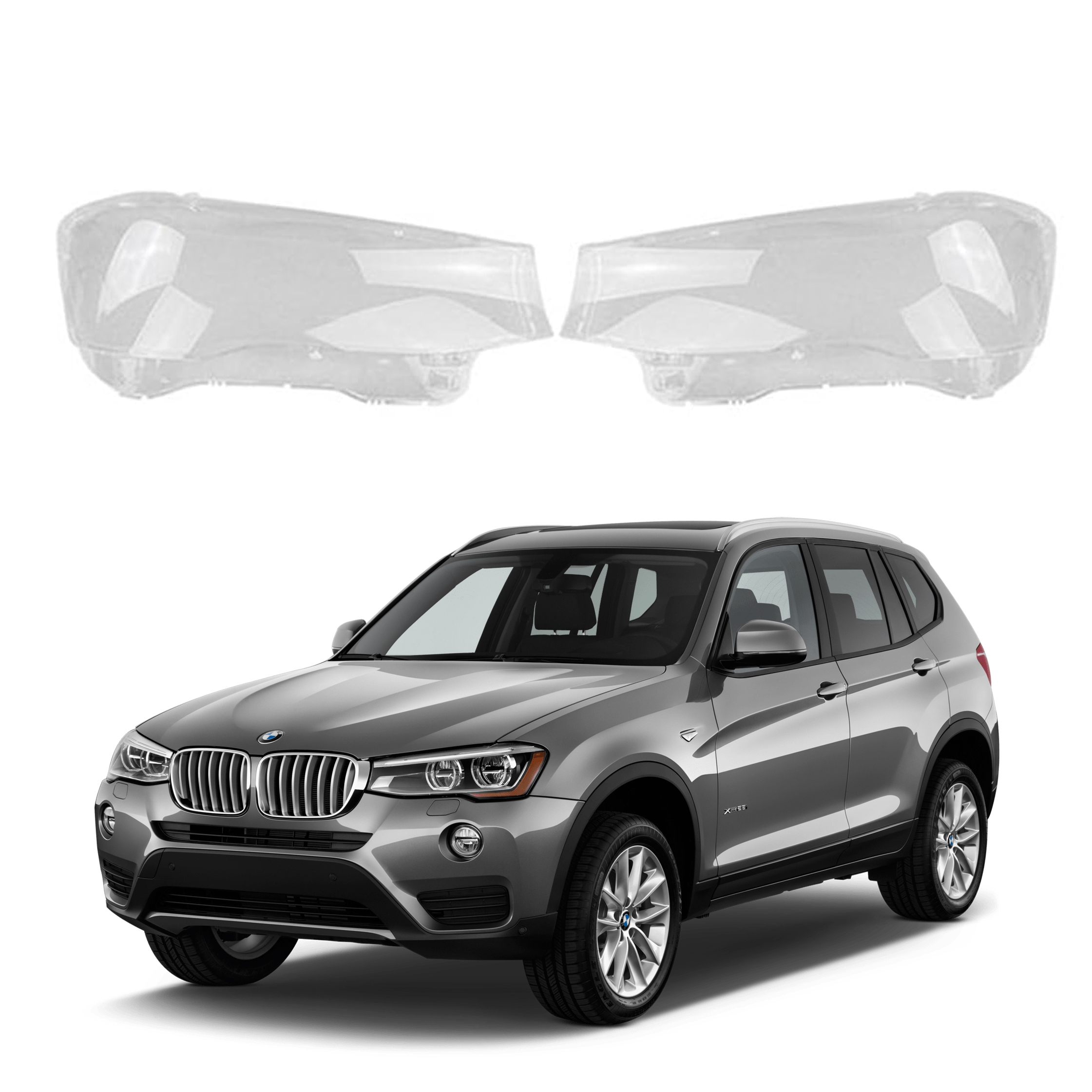 Комплект стъкла / капаци за фарове за BMW X3 X4 F25 F26, (14-18)