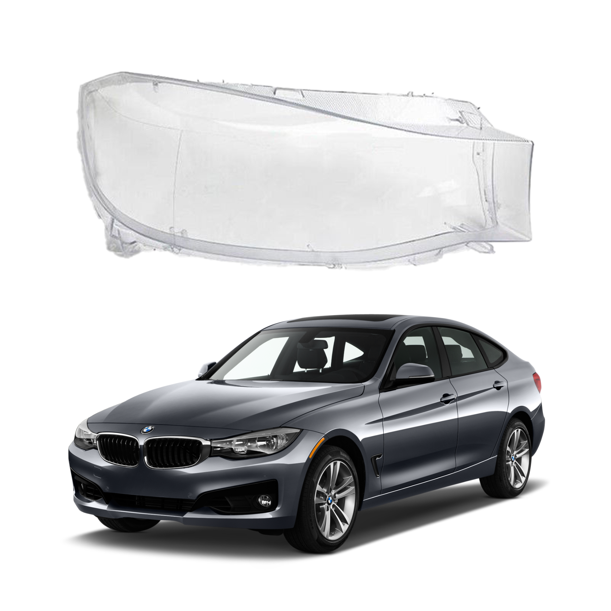 Дясно стъкло / капак за фар за BMW 3 GT F34, (13-16)