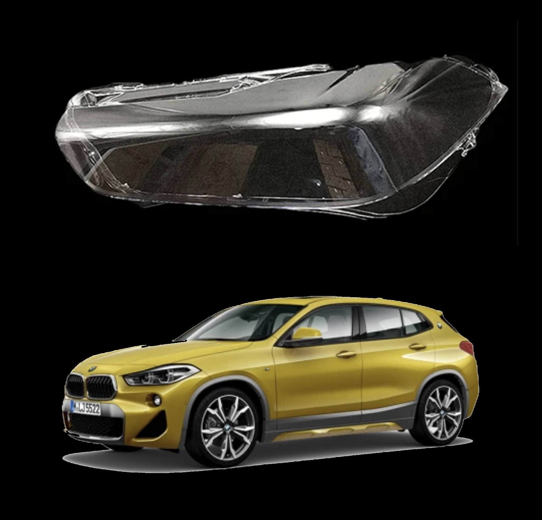 Ляво стъкло / капак за фар за BMW X2 F39 (18-22)
