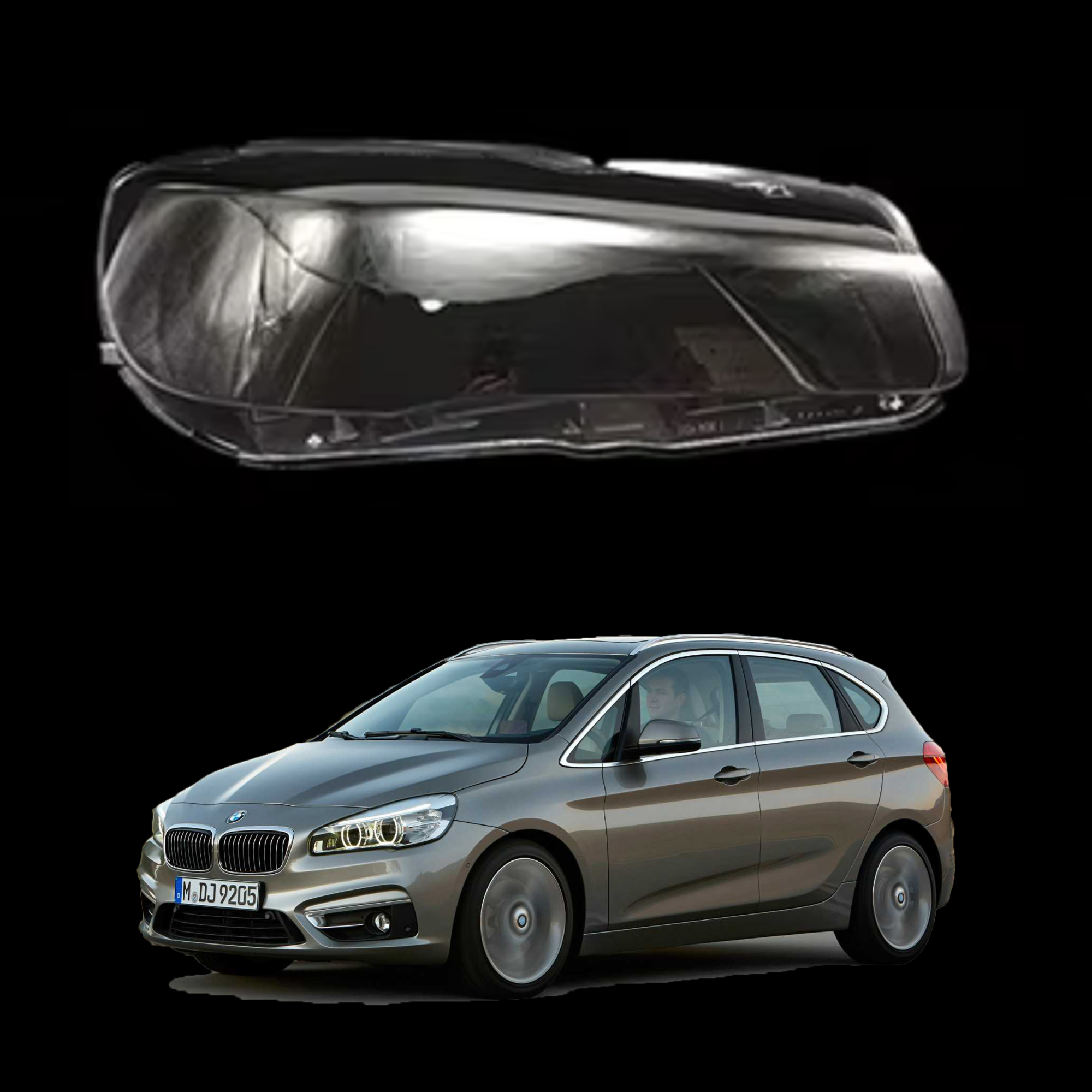 Дясно стъкло / капак за фар за BMW серия 2 F45 F46