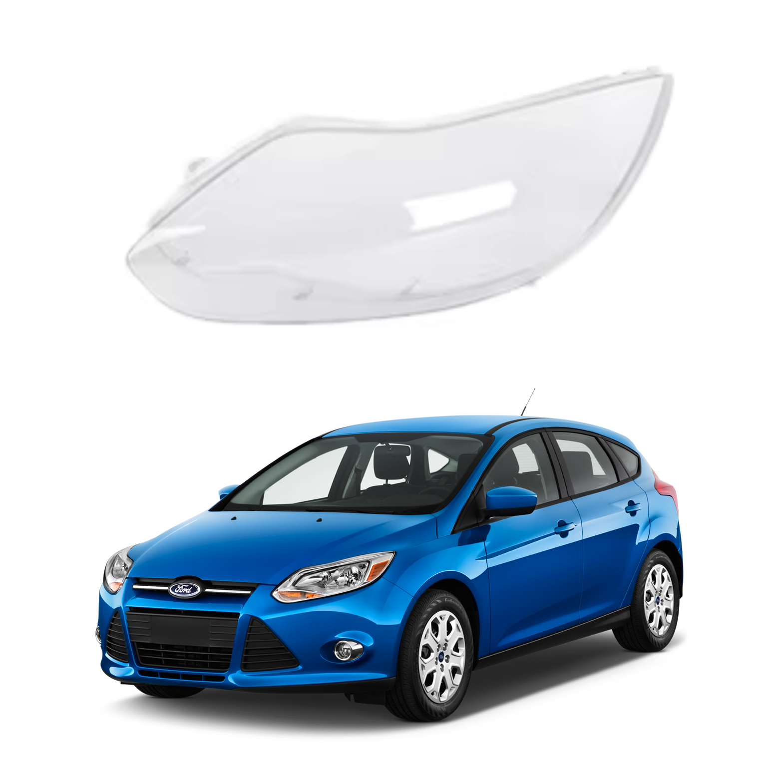 Ляво стъкло / капак за фар за Ford Focus, (12-14)