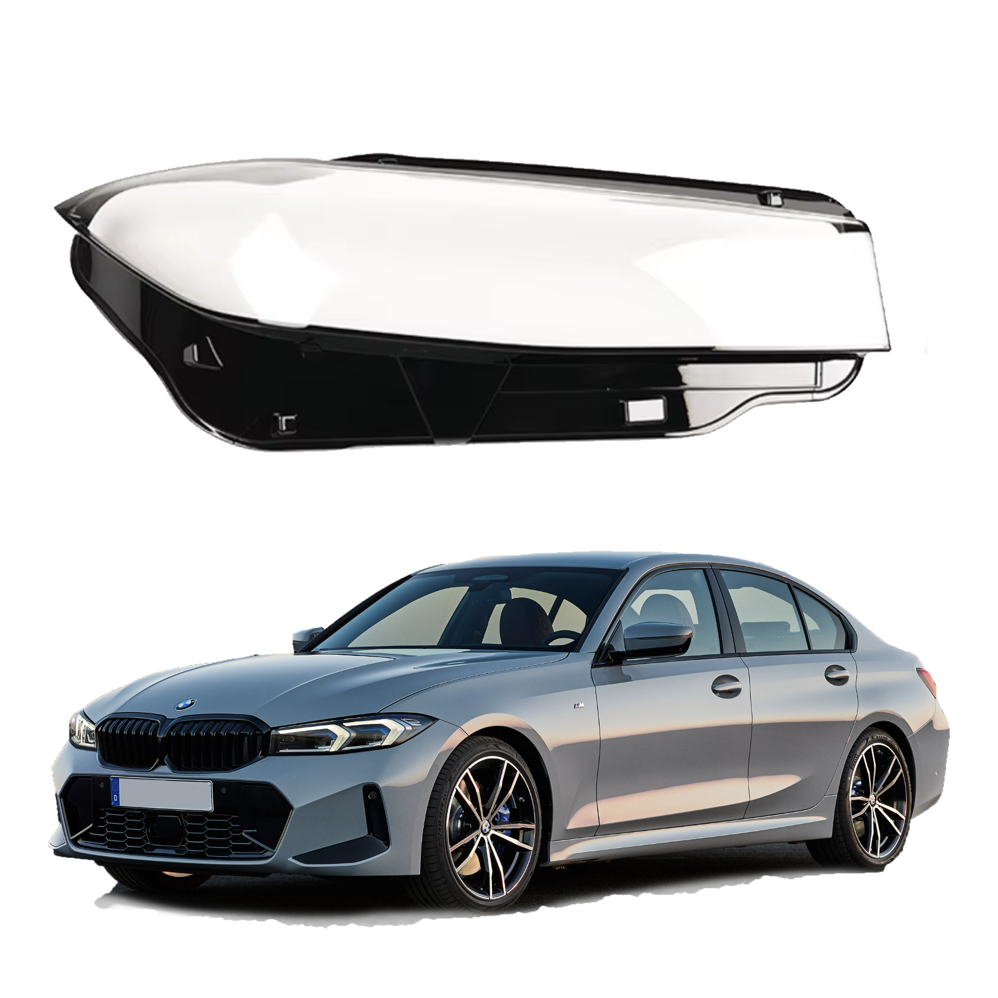 Дясно стъкло / капак за фар за BMW 3 G20 G21 LCI (22-24)