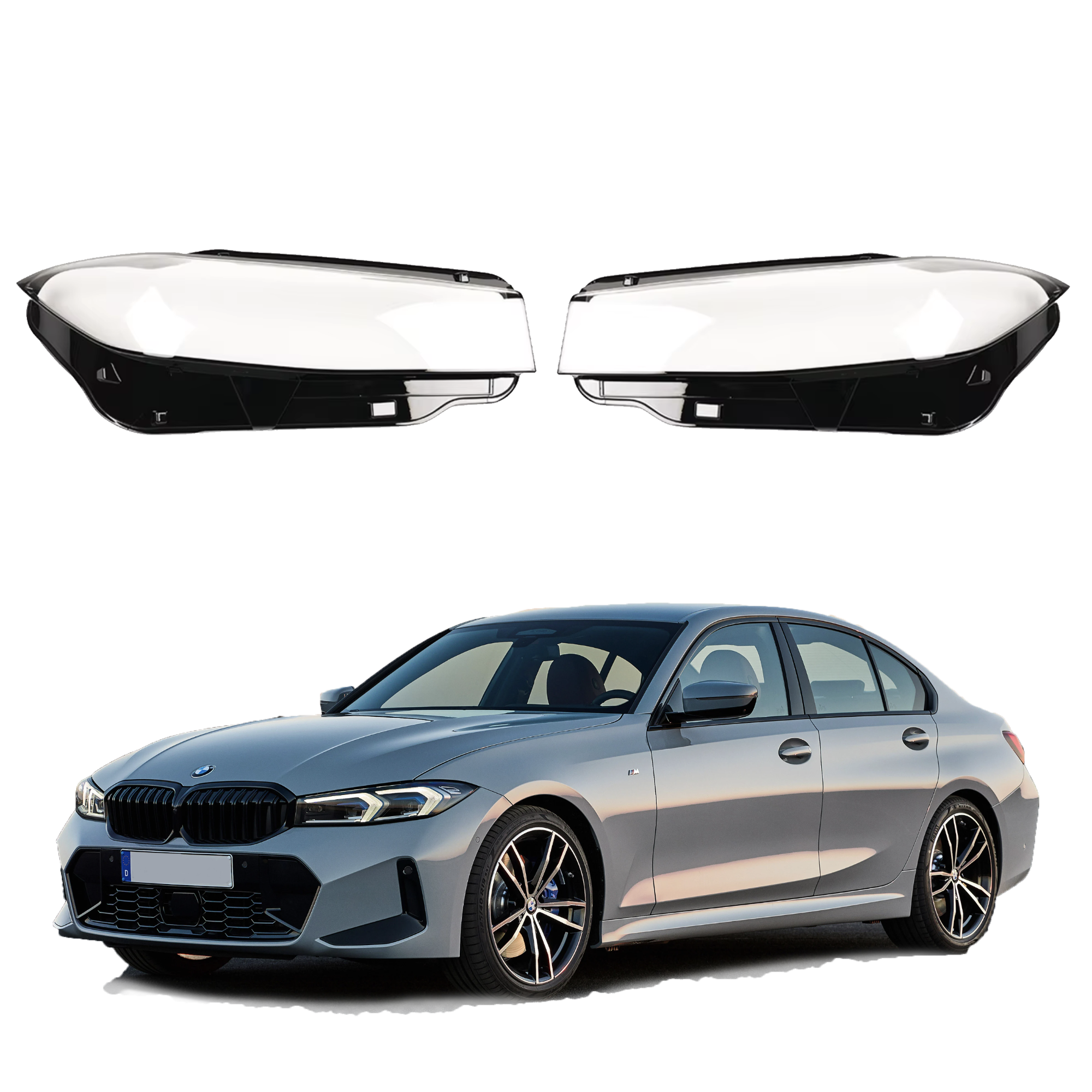 Комплект стъкла / капаци за фарове за BMW 3 G20 G21 LCI (21-23)