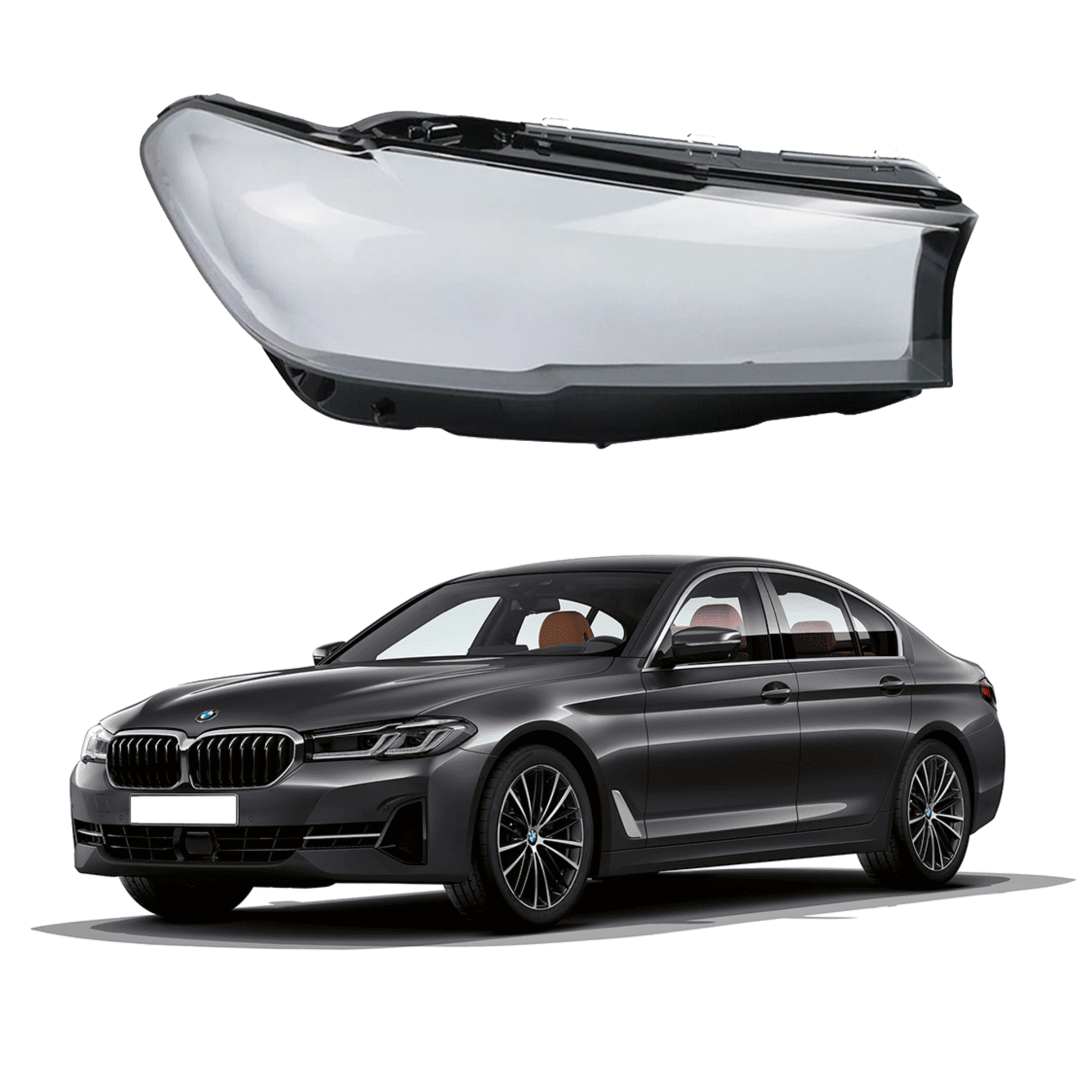 Дясно стъкло за фар на BMW 5 серия G30 G38 Facelift (2020-2022)