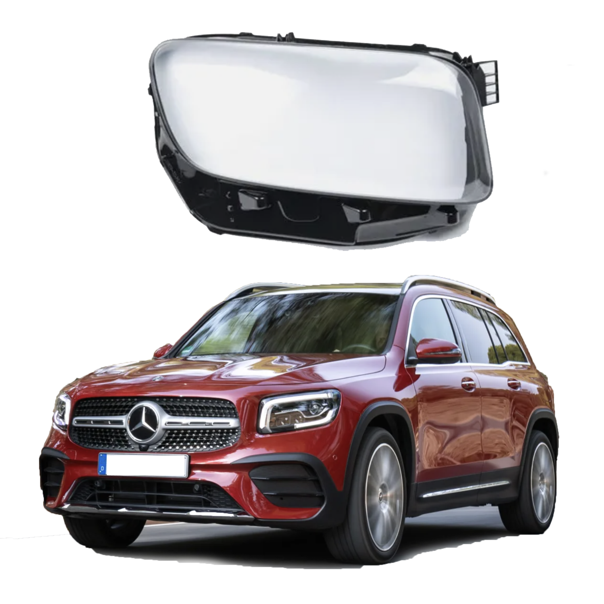Дясно стъкло / капак за фар за Mercedes-Benz GLB (19-21)