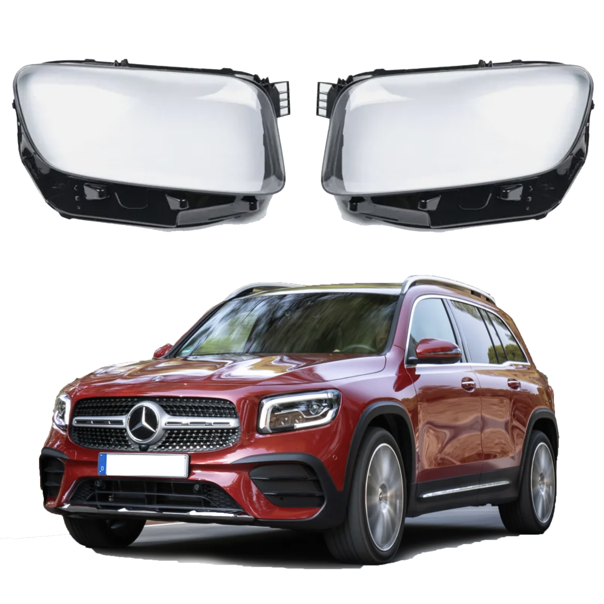 Комплект стъкла / капаци за фарове за Mercedes-Benz GLB W247 (19-21), 