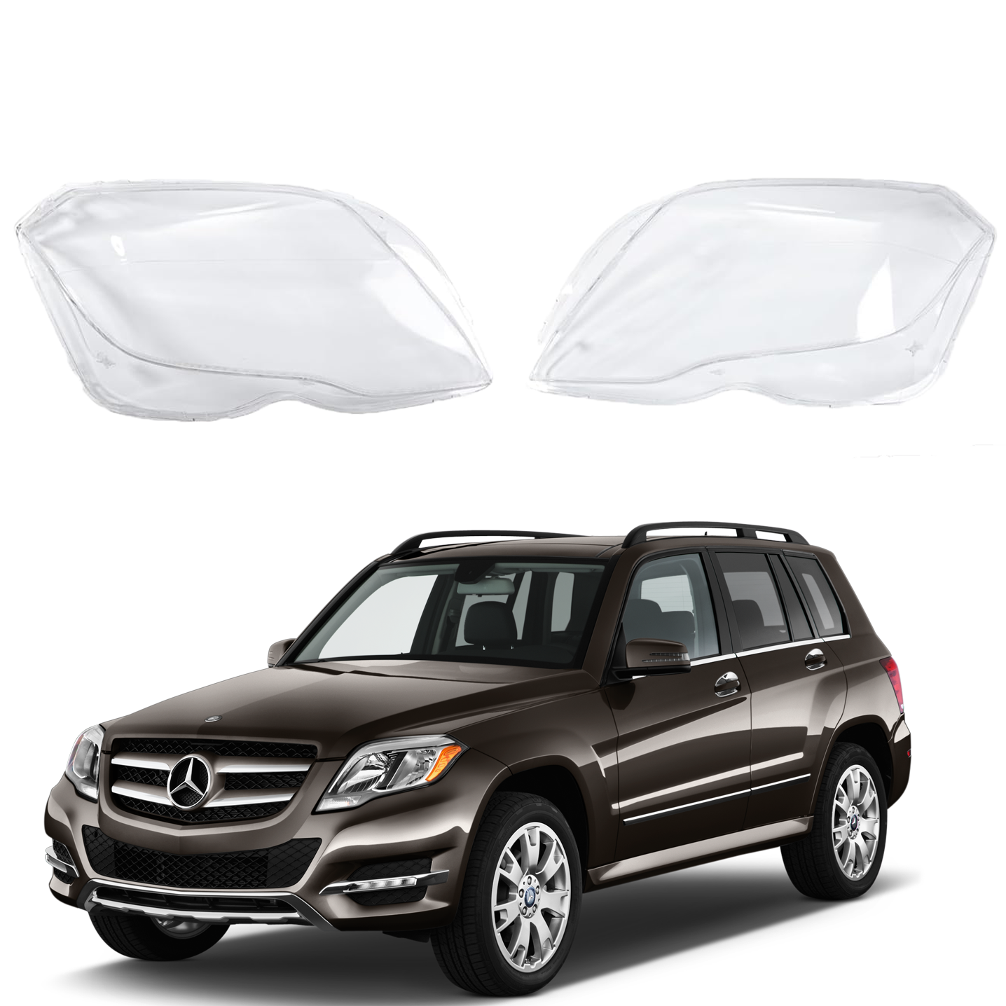 Комплект стъкла / капаци за фарове за Mercedes GLK X204 Facelift (13-1