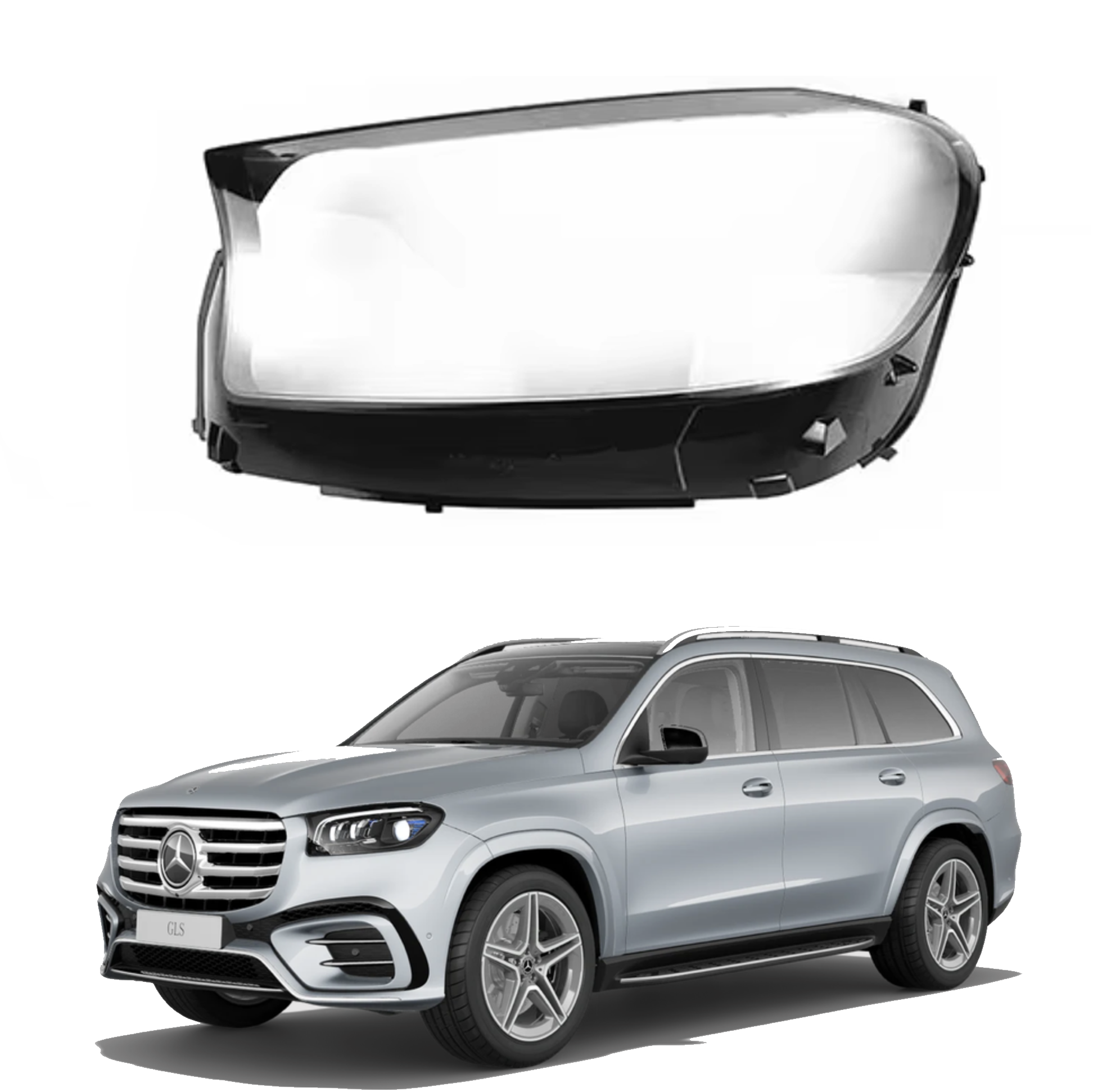 Ляво стъкло / капак за фар за Mercedes-Benz X167 GLS (20-24)