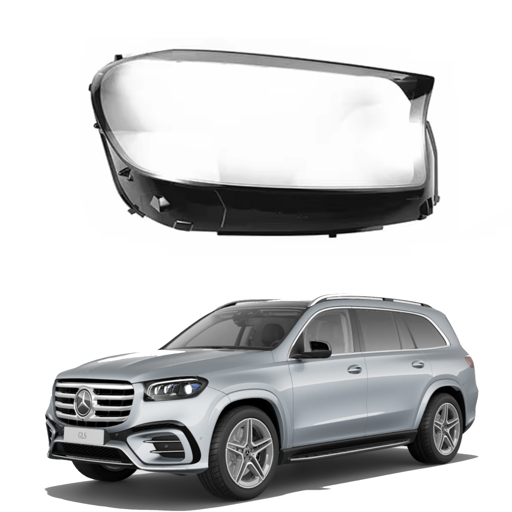 Дясно стъкло / капак за фар за Mercedes-Benz X167 GLS (20-24)