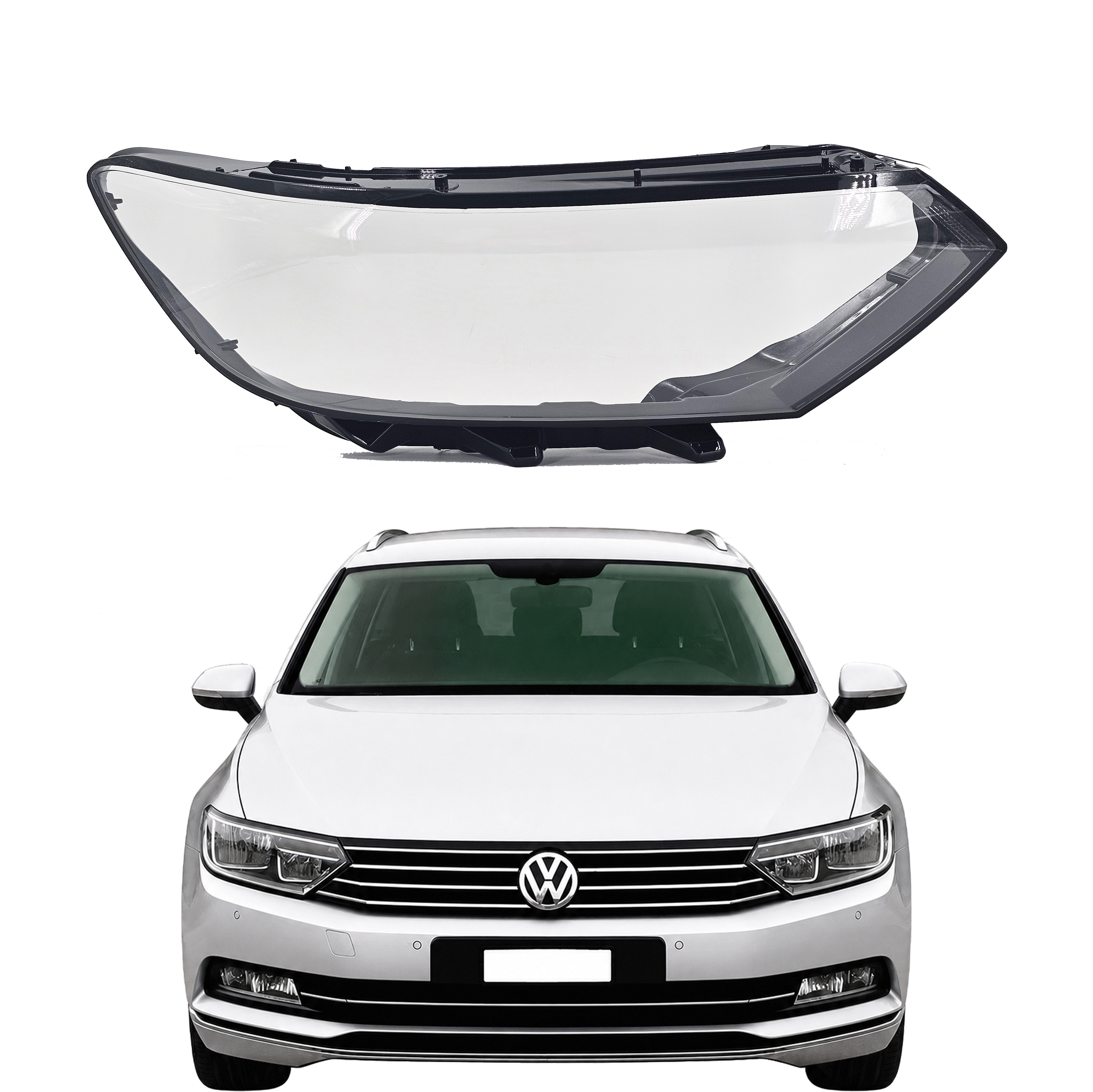 Дясно стъкло за фар за VW Passat B8 (2016-2018)