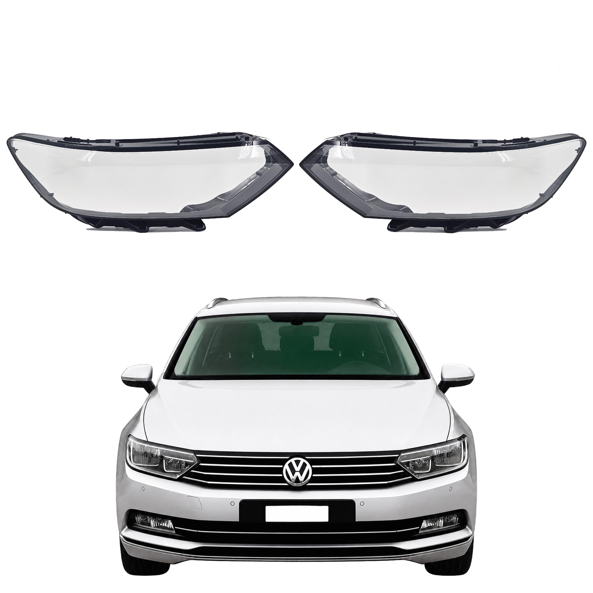 Комплект стъкла за фарове за VW Passat B8 (2014-2020)
