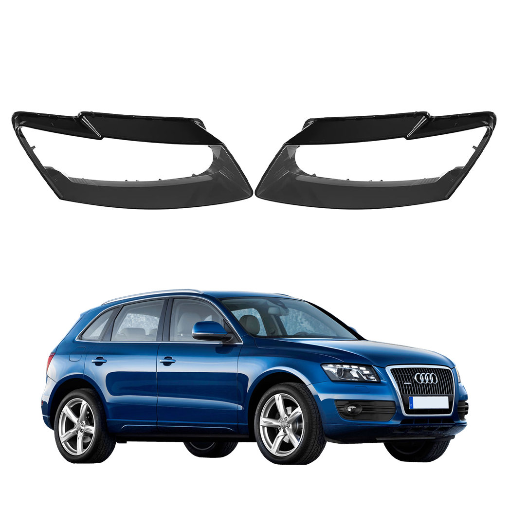 Комплект стъкла / капаци за фарове Audi Q5 (08-12), ляво и дясно 