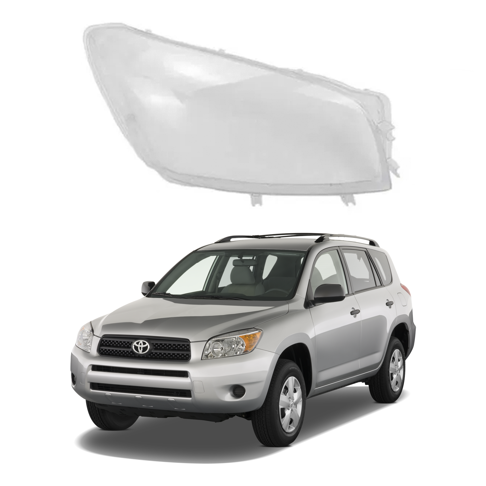 Дясно стъкло / капак за фар Toyota RAV4 (05-07)