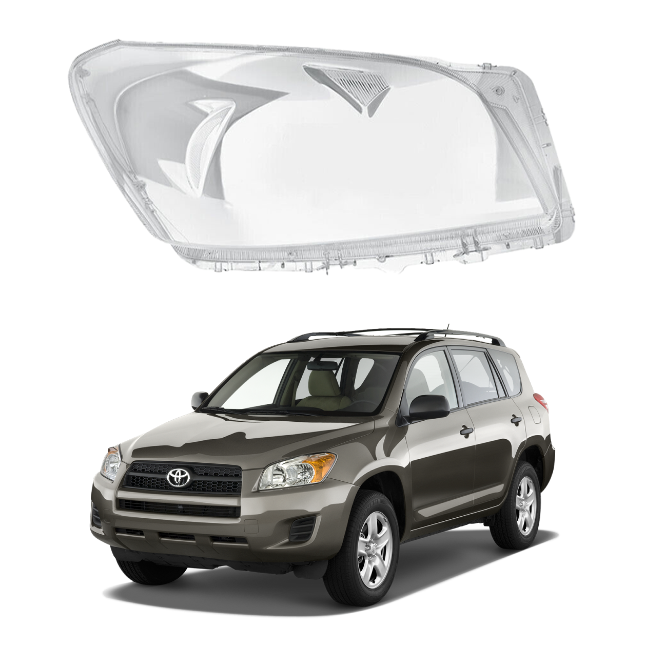 Дясно стъкло / капак за фар Toyota RAV4 (08-11)