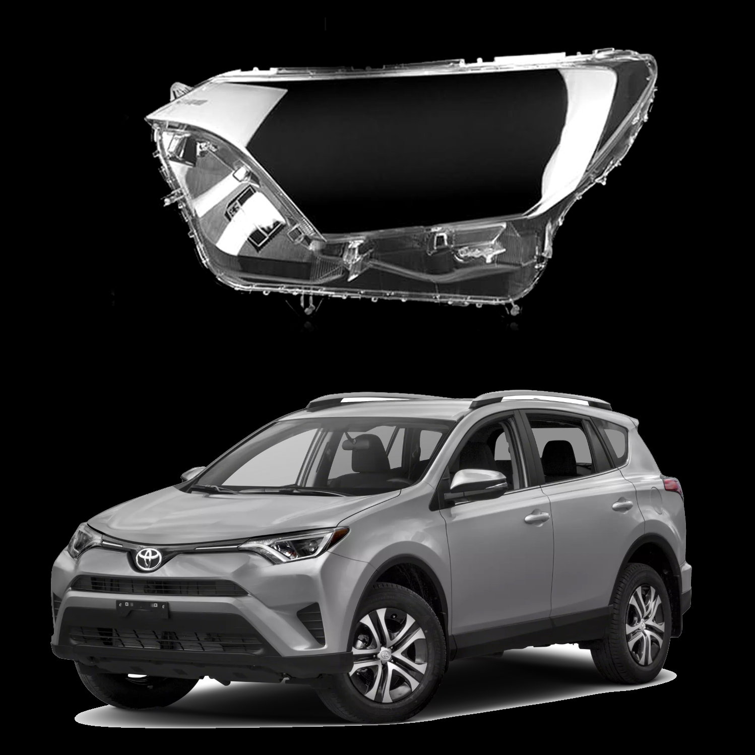 Ляво стъкло / капак за фар Toyota RAV4 (16-18)