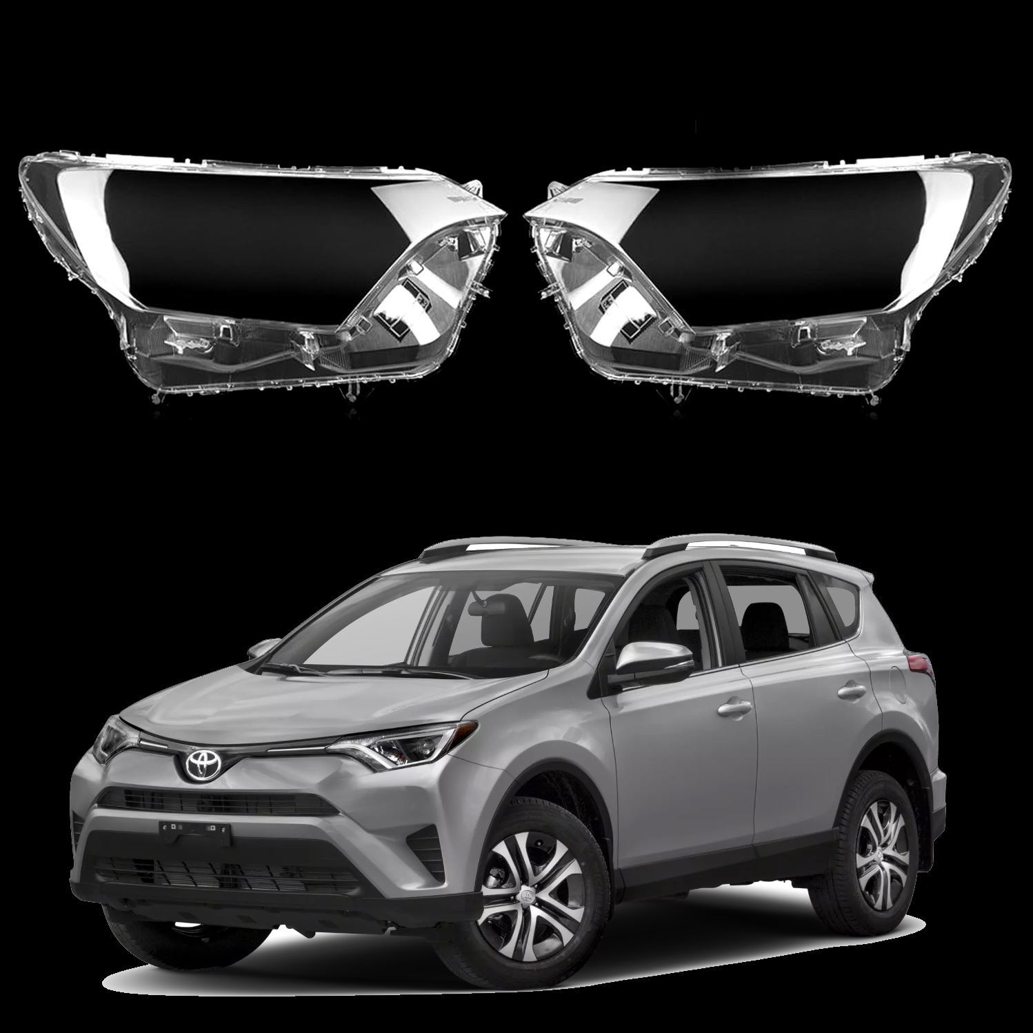 Комплект стъкла / капаци за фарове Toyota RAV4 (16-18)