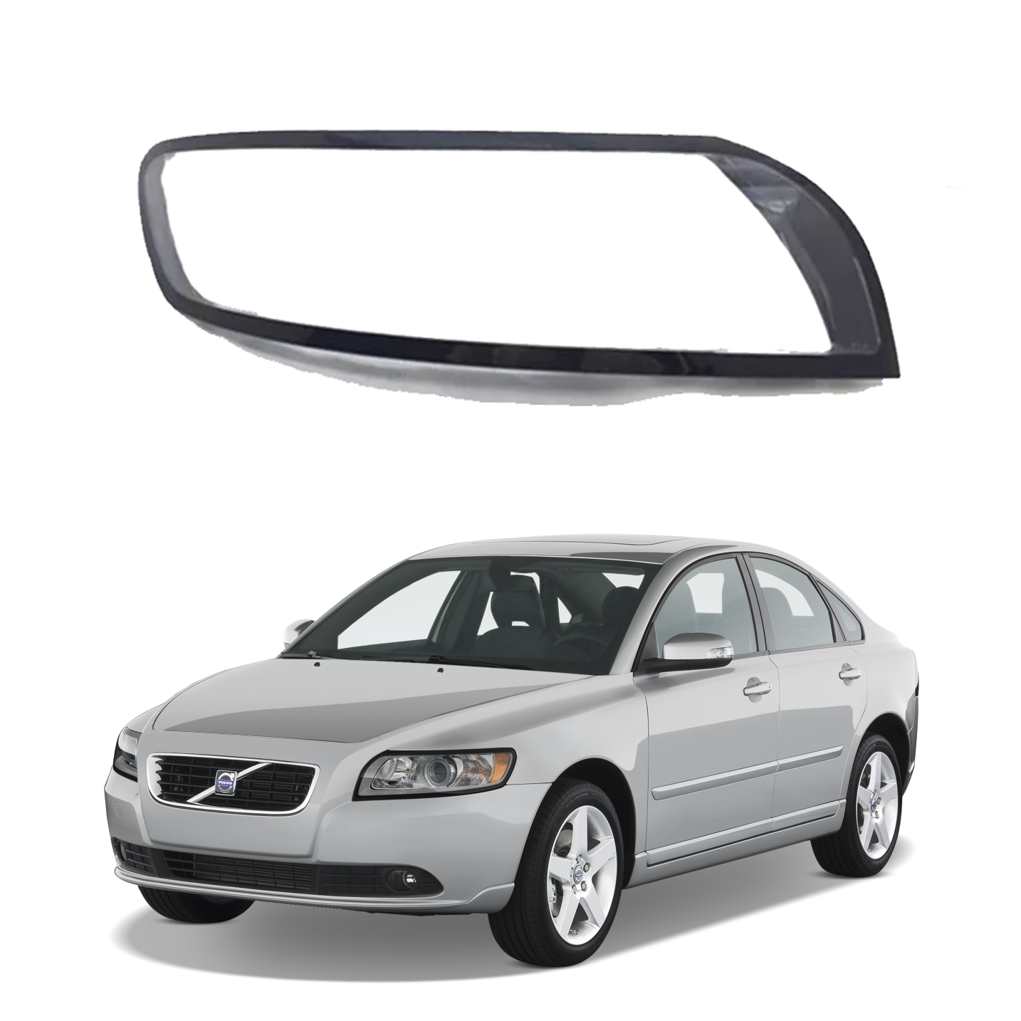 Дясно стъкло за фар на Volvo S40 (2007-2012)