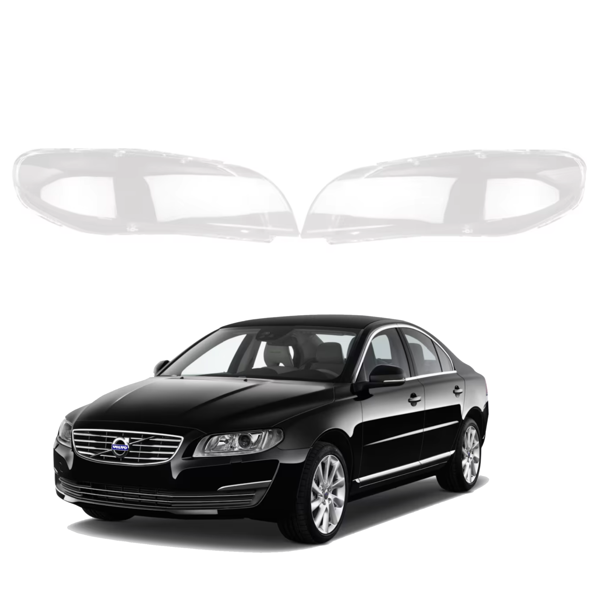 Комплект стъкла / капаци за фарове Volvo S80 (07-17), ляво и дясно 