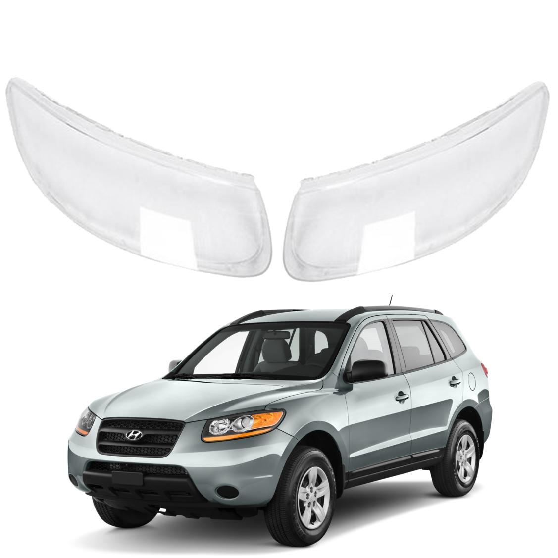 Комплект стъкла / капаци за фарове Hyundai Santa Fe (2006-2012)