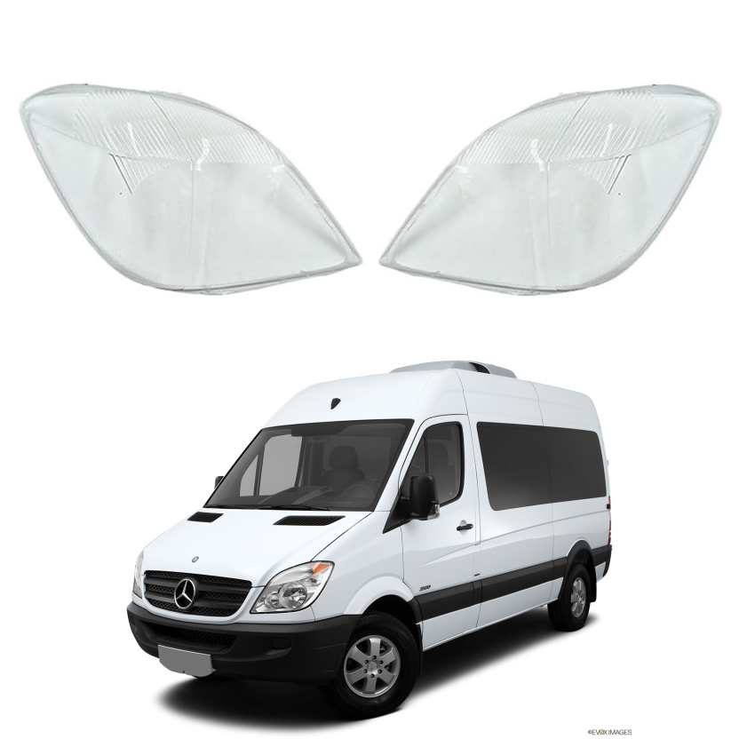Комплект стъкла / капаци за фарове Mercedes-benz Sprinter (08-12), ляв