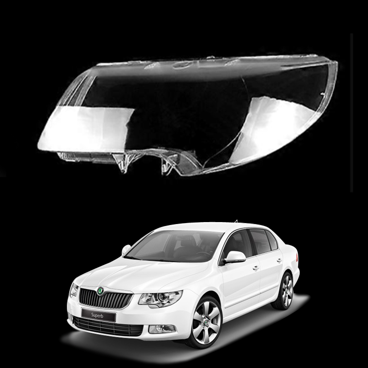Ляво стъкло / капак за фар Skoda Superb 2 (09-12)