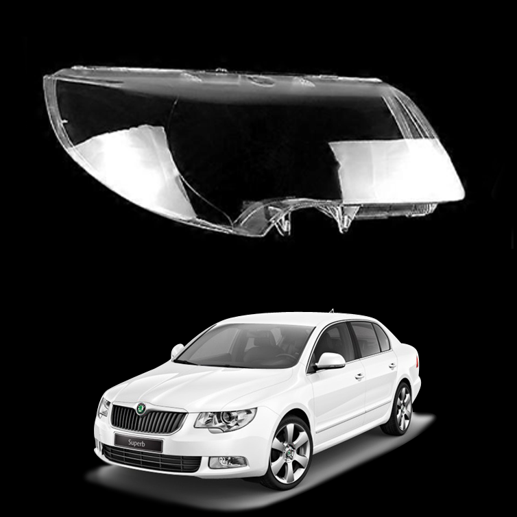 Дясно стъкло / капак за фар Skoda Superb 2 (09-12)