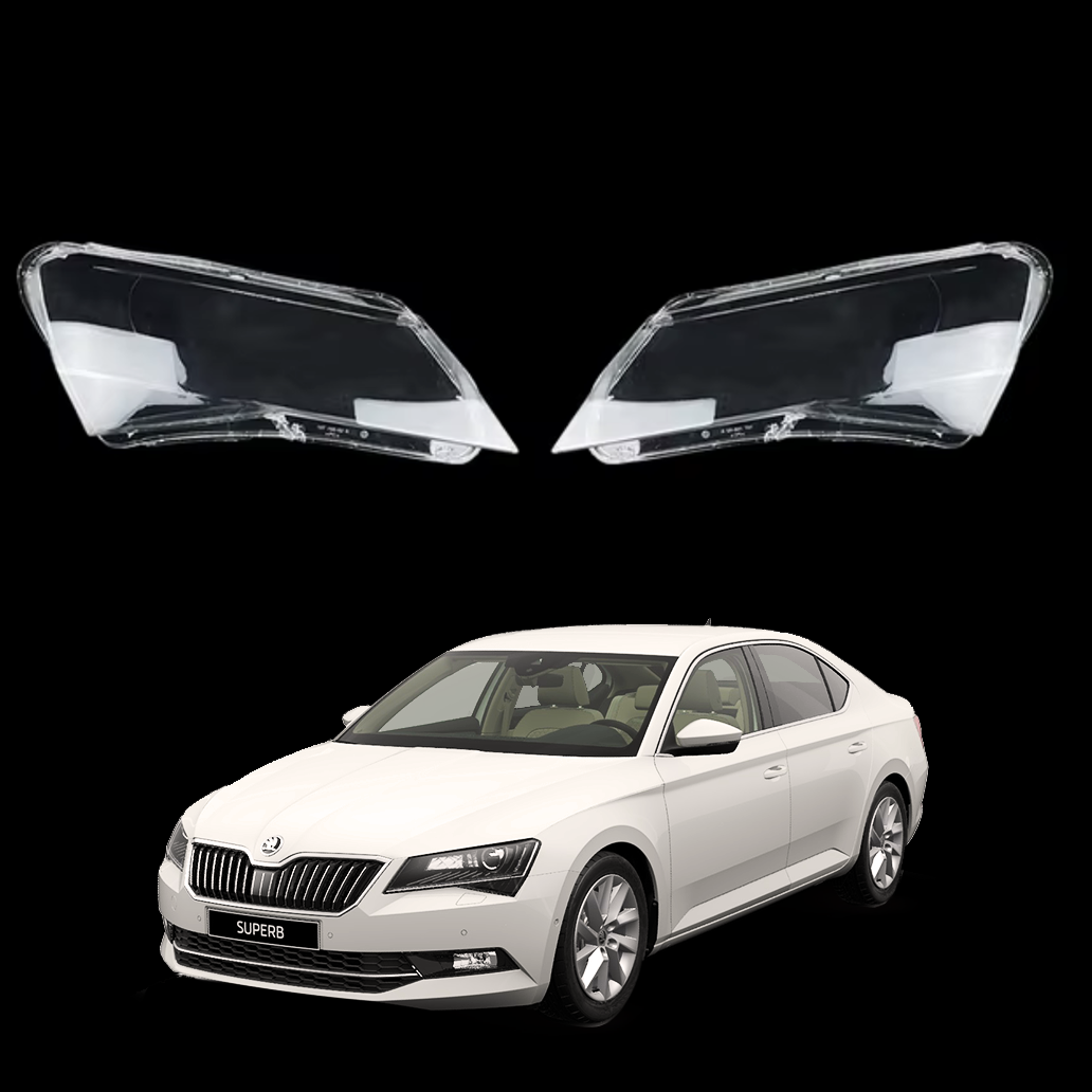 Комплект стъкла / капаци за фарове Skoda Superb 3 (16-19), ляво и дясн