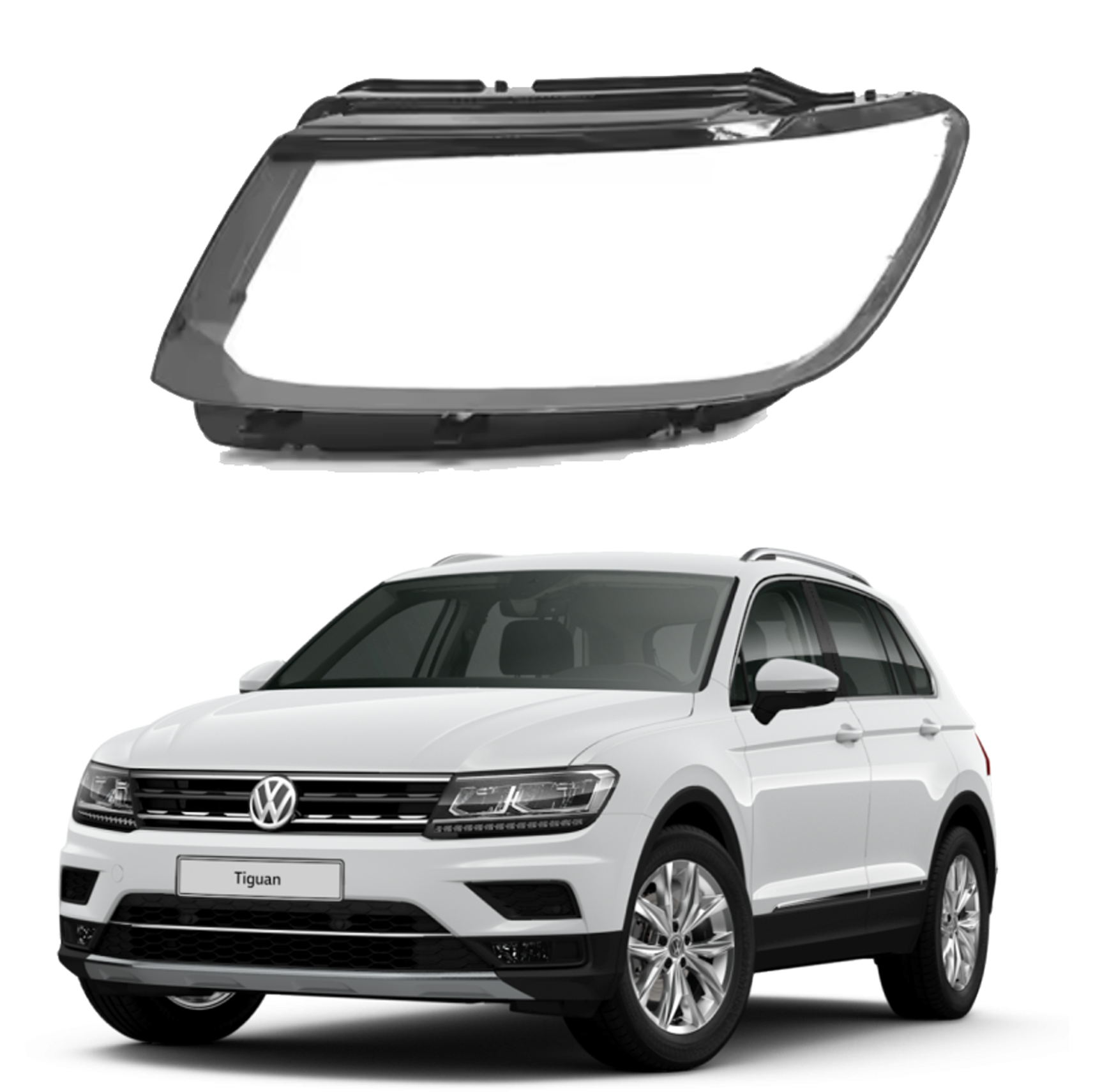 Ляво Комплект стъкла за Xenon фарове на VW Tiguan (2017-2020)